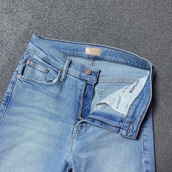 Mother The Weekender Fray Jeans Women 25 Light Denim Flare California Cruiser - Picture 4 of 9
